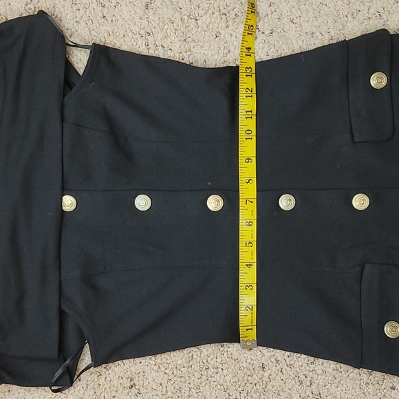 Balmain Black Stretch Off Shoulder Mini Dress size 36 - Picture 10 of 11